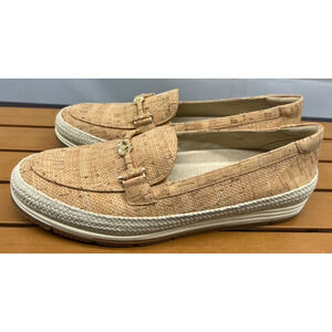 VANELi Quarzi Athleisure Perforated Slip On Loafers Beige QUARZI-314165 Size 10